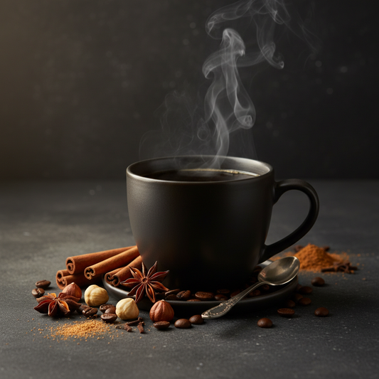 Cinnamon Hazelnut coffee lifestyle photo