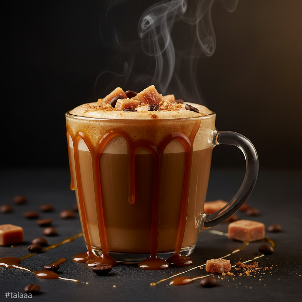 Caramel coffee lifestyle photo