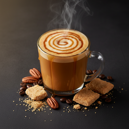 Pecan Pie coffee lifestyle photo